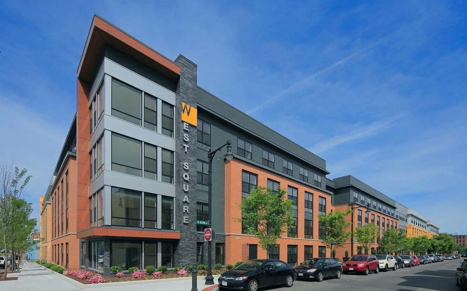 West Square apartment building exterior in South Boston